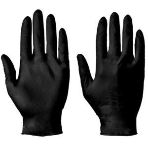 SUPERTOUCH POWDER FREE BLACK NITRILE GLOVES