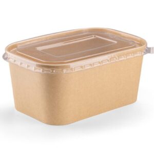 Rectangular Container Paper (1000ml/170x120x75mm) Kraft
