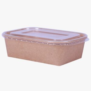 Rectangular Container Paper (650ml/170x120x51 mm) Kraft