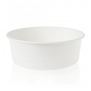 42oz Round White Paper Bowl
